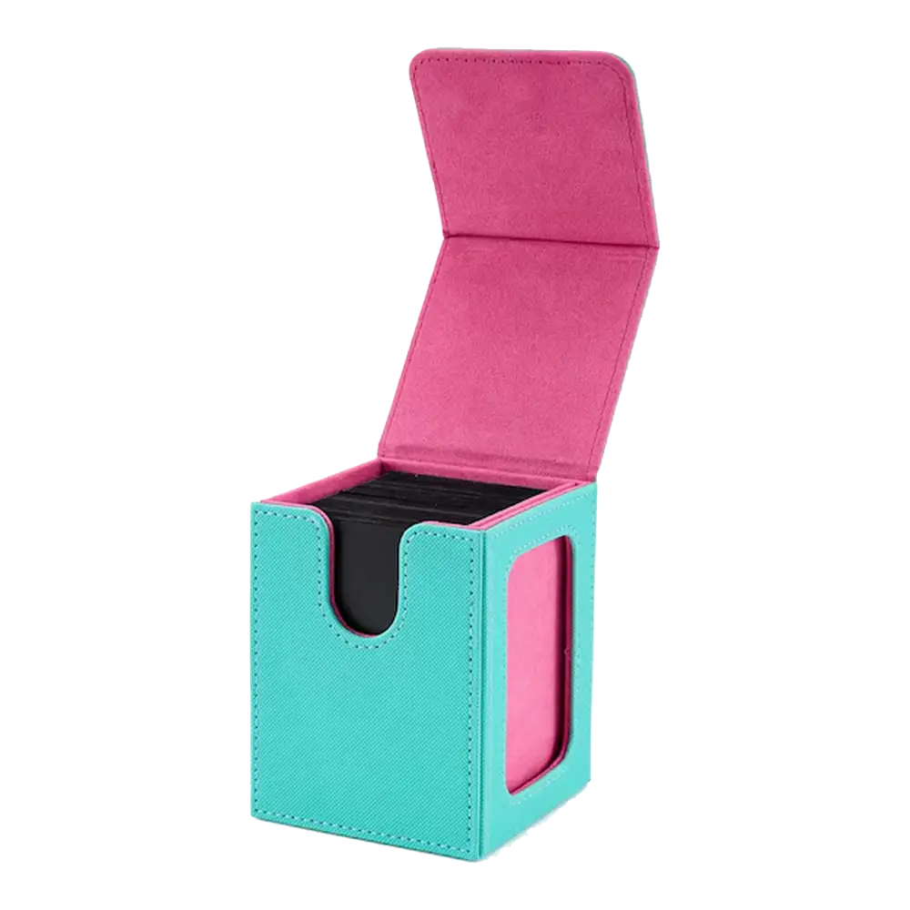 Blue & Pink Leader Window Deck Box – Trading Card Storage