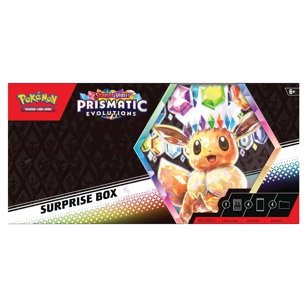 Pokemon Prismatic Evolutions Surprise Box - Scarlet & Violet (4 Packs - Stamped Promo)