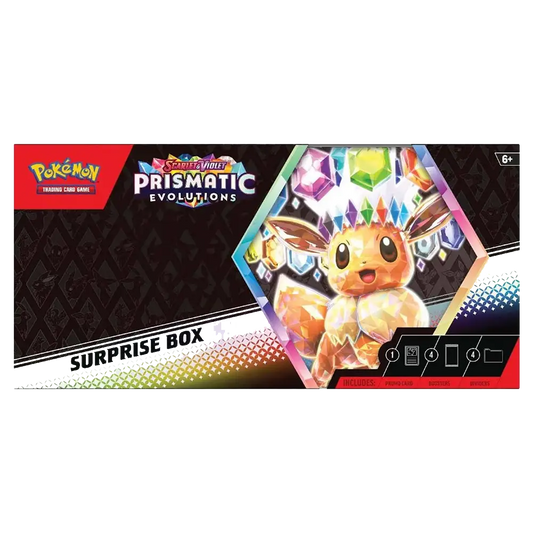 Pokemon Prismatic Evolutions Surprise Box - Scarlet & Violet (4 Packs - Stamped Promo)