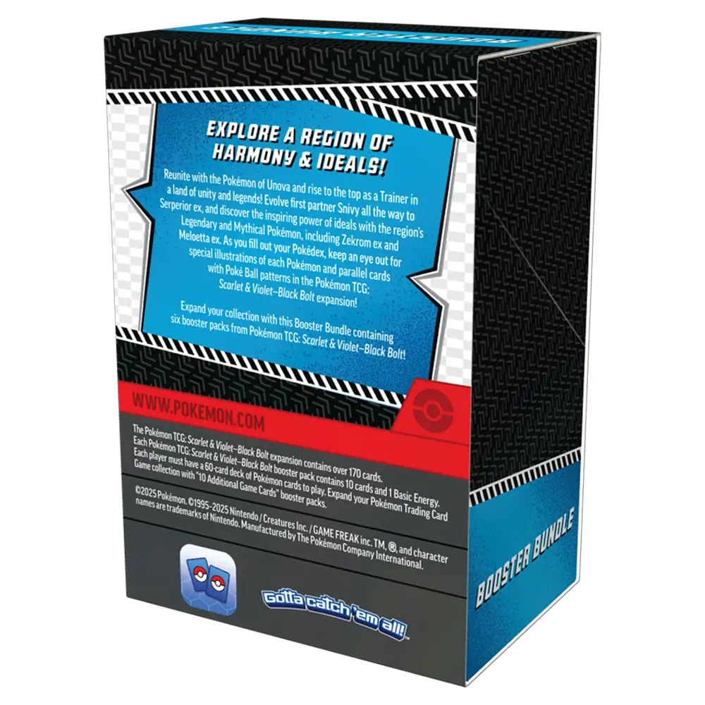 Pokemon Black Bolt Booster Bundle - Scarlet & Violet (6 packs)
