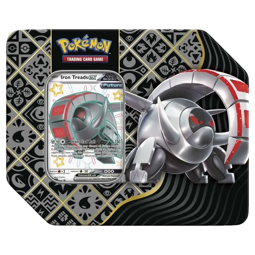 Pokemon Paldean Fates Iron Treads Tin - Scarlet & Violet (5 packs)