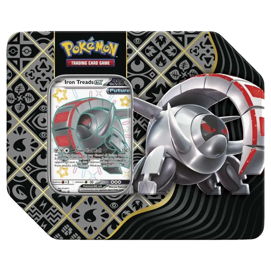 Pokemon Paldean Fates Iron Treads Tin - Scarlet & Violet (5 packs)