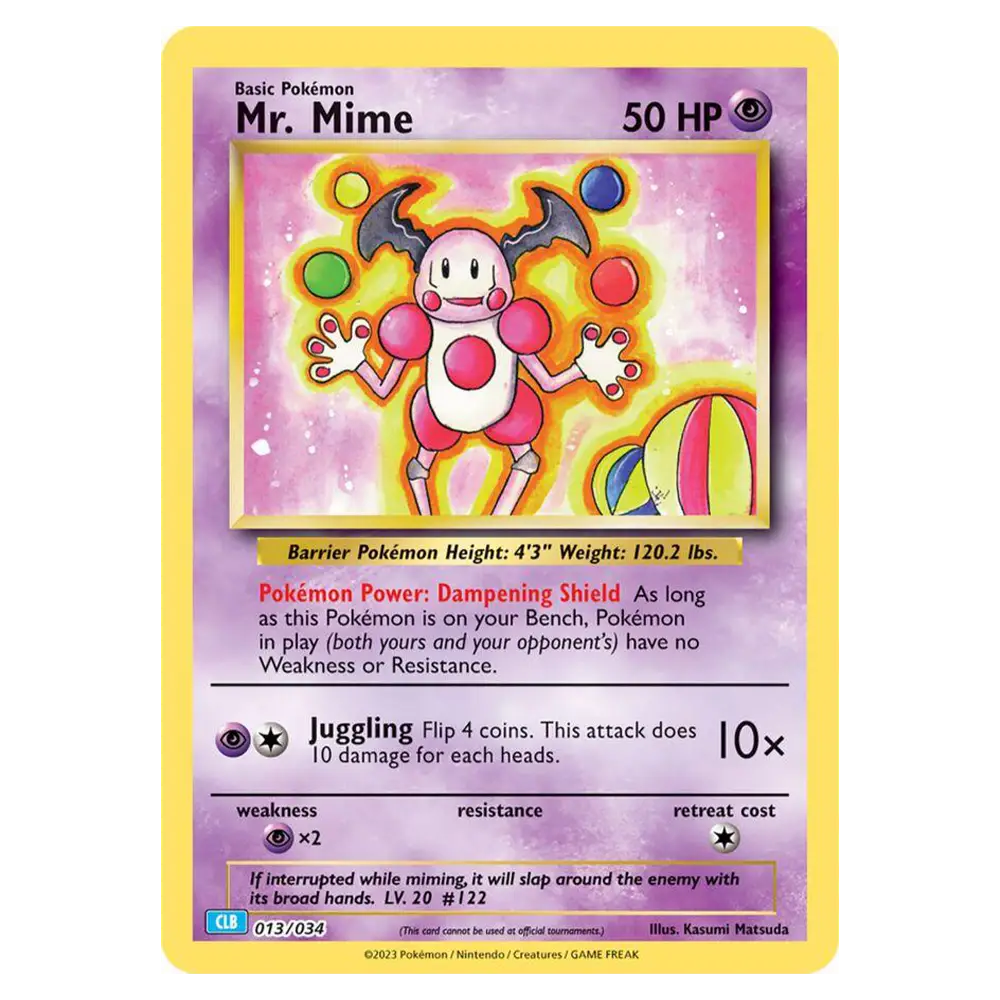 Pokemon -  Mr. Mime CLB 013/034 English - (Single)