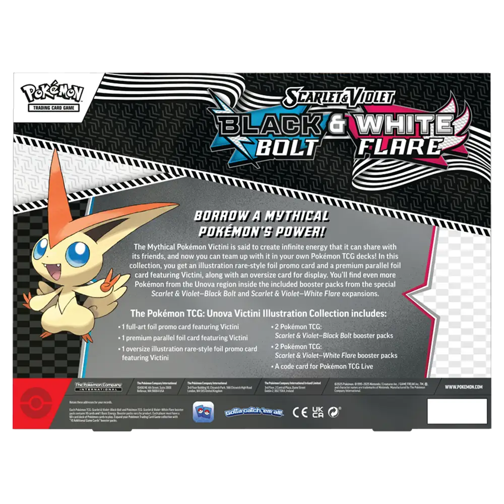 Pokemon Black Bolt & White Flare Unova Victini Illustration Collection Box - Scarlet & Violet