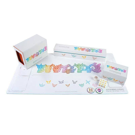 Eevee Rainbow White Mat and Collection Boxes