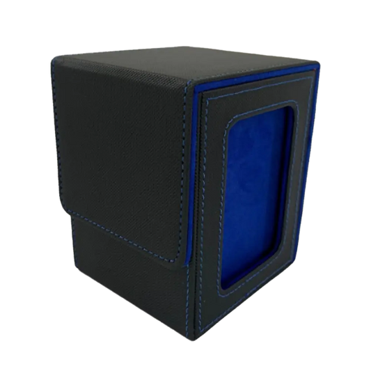 Black & Blue Leader Window Deck Box – Trading Card Storage