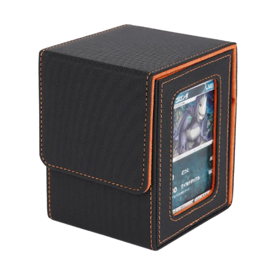 Black & Orange Leader Window Deck Box – Trading Card Storage