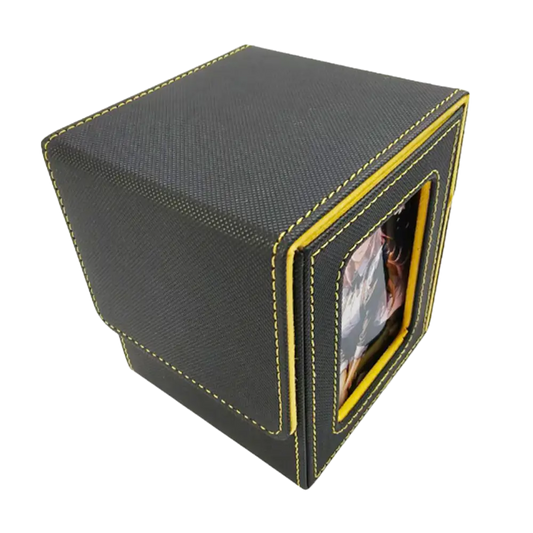 Black & Yellow Leader Window Deck Box – Trading Card Storage