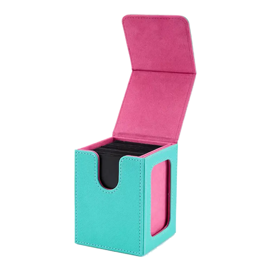 Blue & Pink Leader Window Deck Box – Trading Card Storage