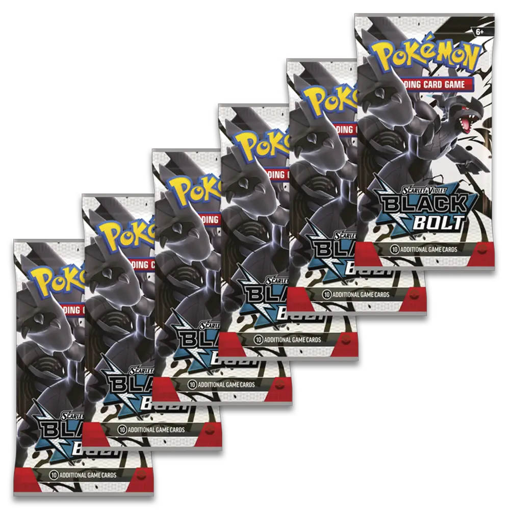 Pokemon Black Bolt Booster Bundle - Scarlet & Violet (6 packs)