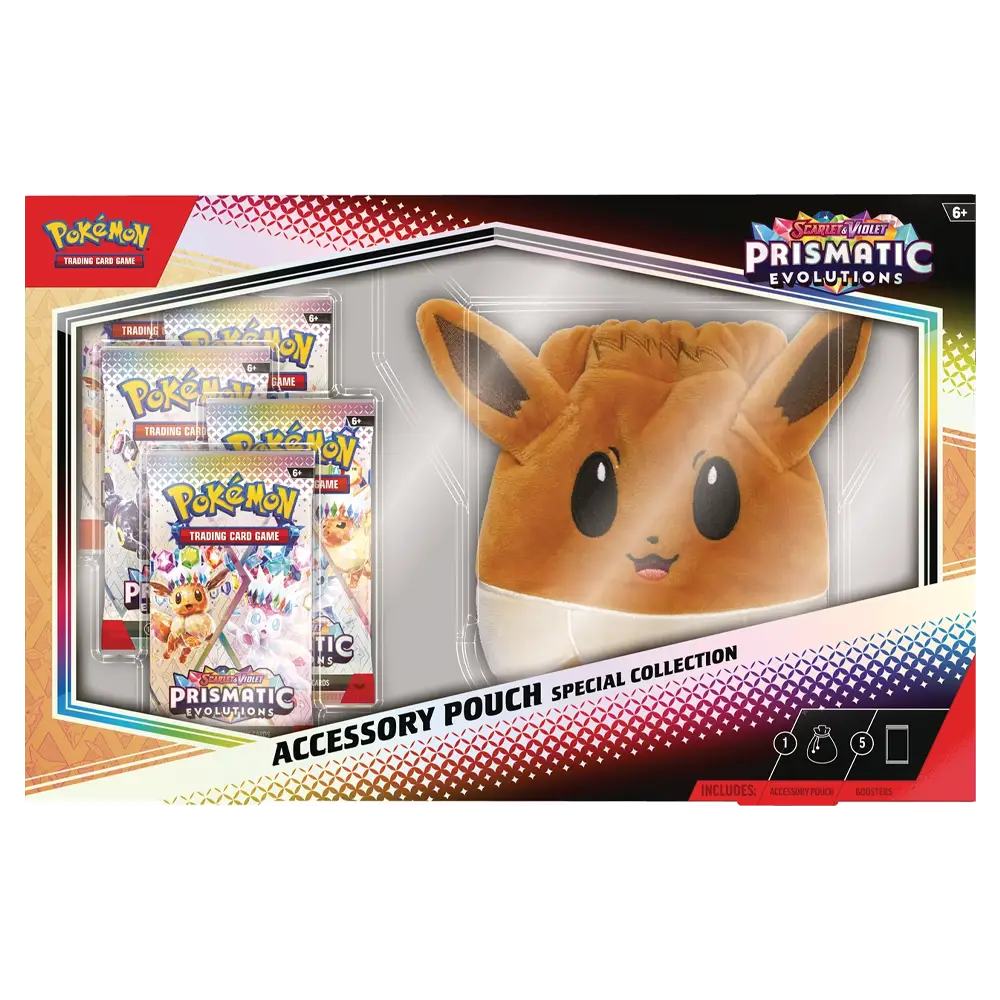 Pokemon Prismatic Evolutions Eevee Pouch -  Scarlet & Violet - (5 packs)