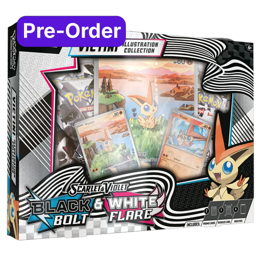 Pokemon Black Bolt & White Flare Unova Victini Illustration Collection Box - Scarlet & Violet