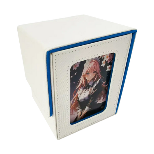 White & Blue Leader Window Deck Box – Trading Card Storage